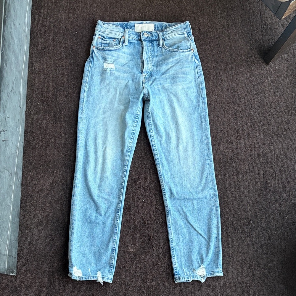 MOTHER Light Blue Straight Leg Jeans
